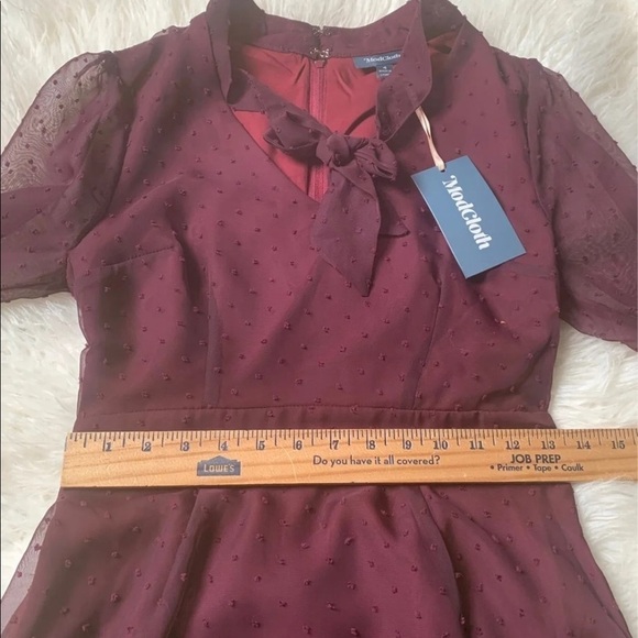 ModCloth apogee of elegance maroon dress - Picture 5 of 9